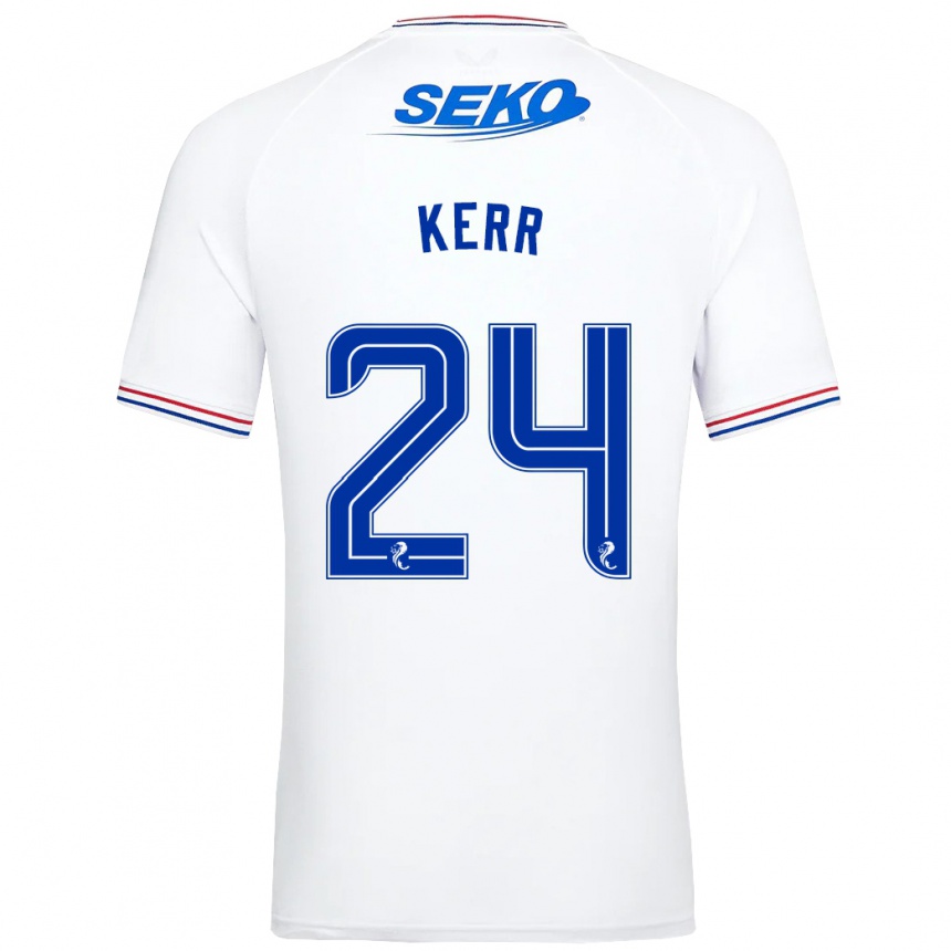 Vaikiškas Samantha Mary Kerr #24 Baltas Išvykos Marškinėliai 2023/24 T-Shirt