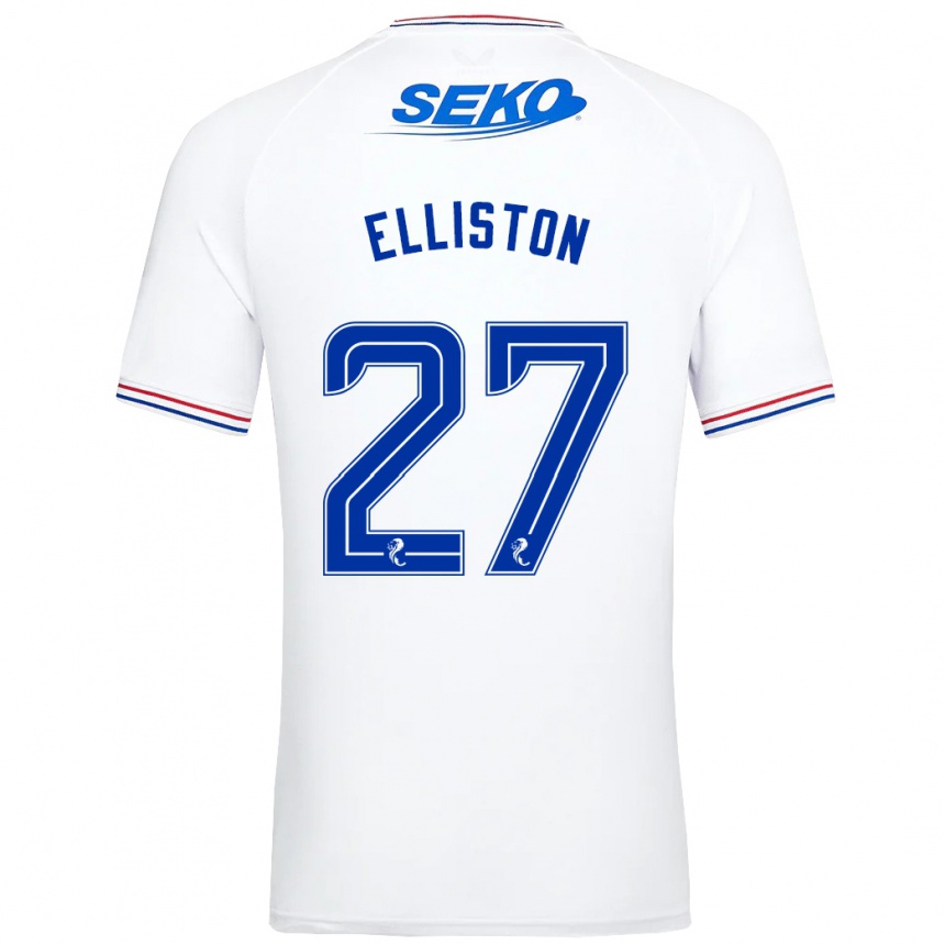 Vaikiškas Maddie Elliston #27 Baltas Išvykos Marškinėliai 2023/24 T-Shirt