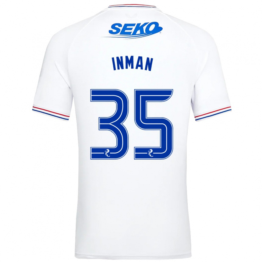 Vaikiškas Lucy Inman #35 Baltas Išvykos Marškinėliai 2023/24 T-Shirt