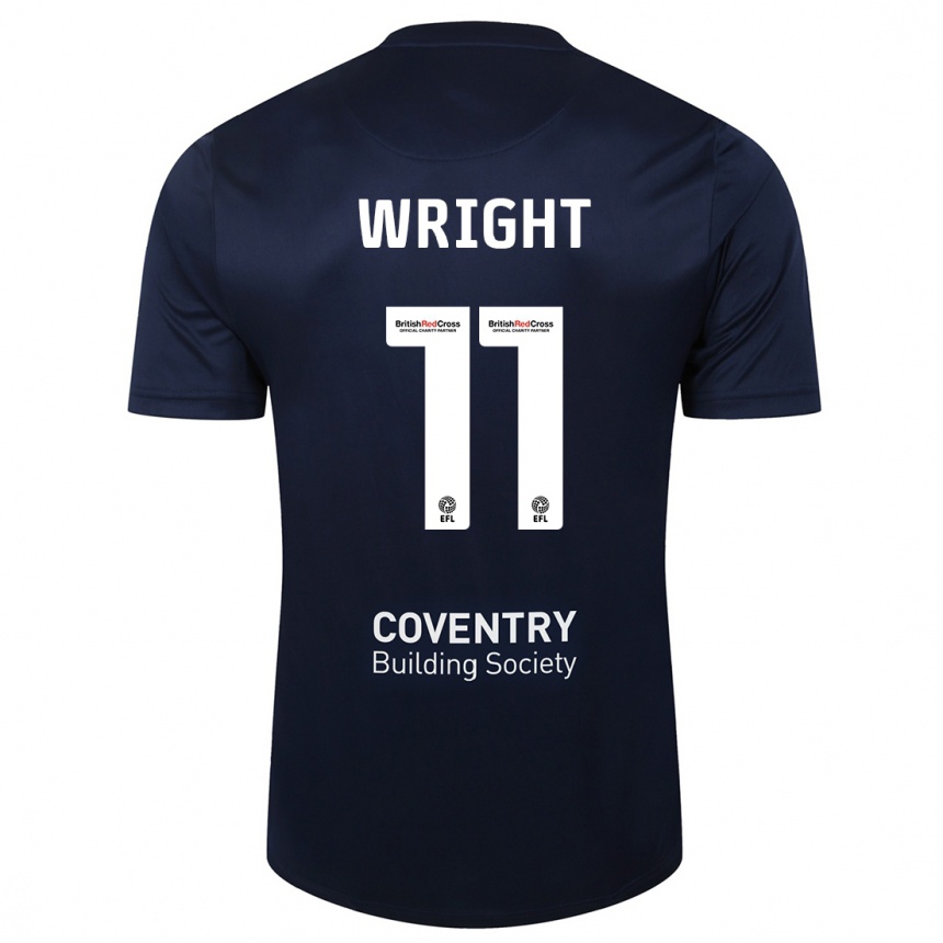 Vaikiškas Haji Wright #11 Raudonasis Laivynas Išvykos Marškinėliai 2023/24 T-Shirt