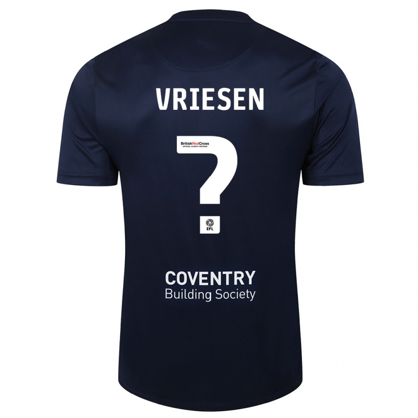 Vaikiškas Fabian Vriesen #0 Raudonasis Laivynas Išvykos Marškinėliai 2023/24 T-Shirt