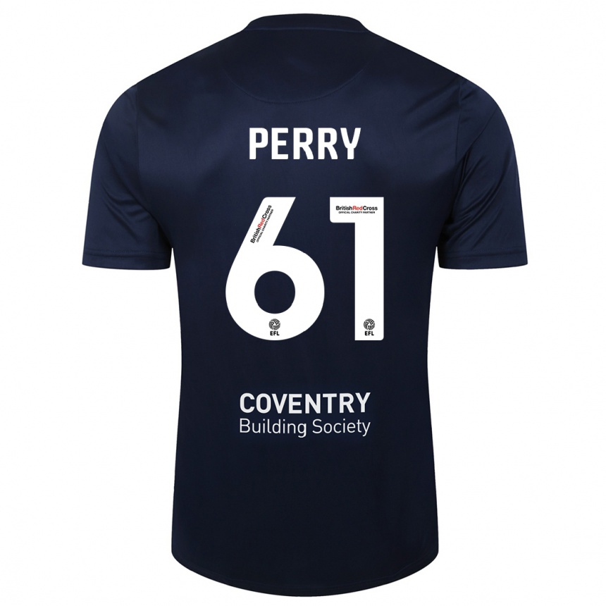 Vaikiškas Callum Perry #61 Raudonasis Laivynas Išvykos Marškinėliai 2023/24 T-Shirt