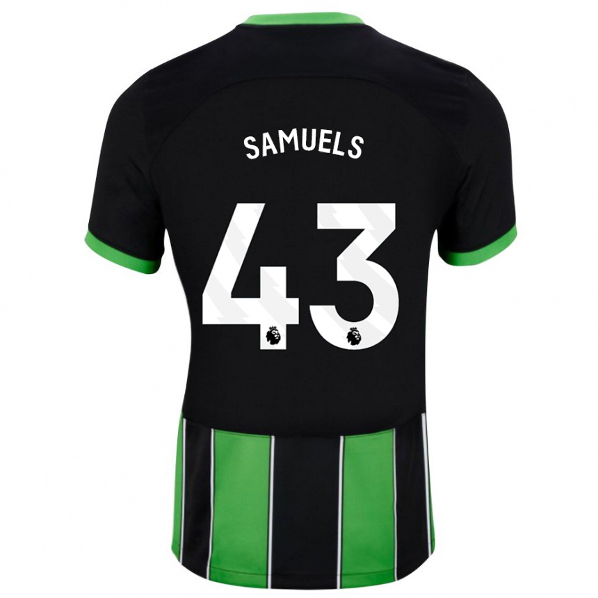 Vaikiškas Imari Samuels #43 Juoda Žalia Išvykos Marškinėliai 2023/24 T-Shirt