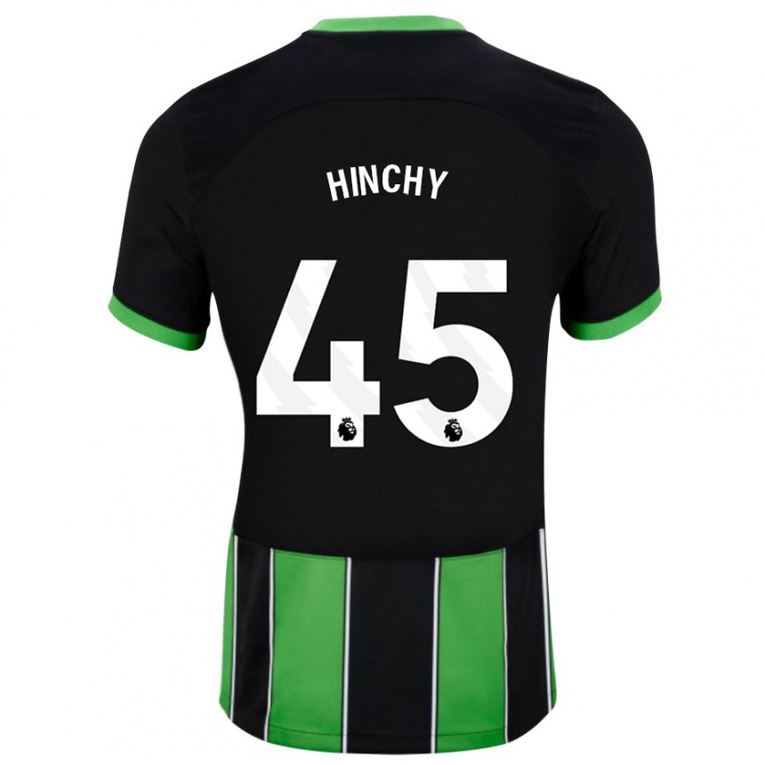 Vaikiškas Jack Hinchy #45 Juoda Žalia Išvykos Marškinėliai 2023/24 T-Shirt