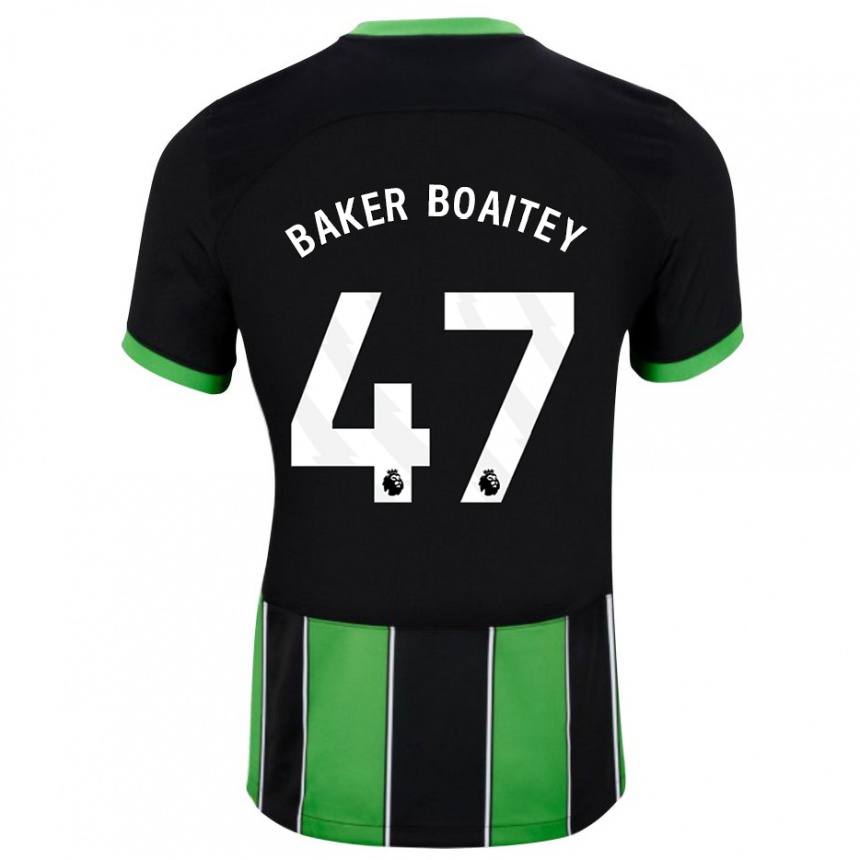 Vaikiškas Benicio Baker-Boaitey #47 Juoda Žalia Išvykos Marškinėliai 2023/24 T-Shirt