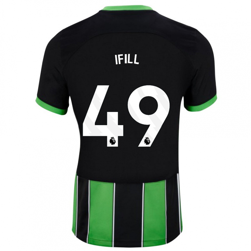 Vaikiškas Marcus Ifill #49 Juoda Žalia Išvykos Marškinėliai 2023/24 T-Shirt