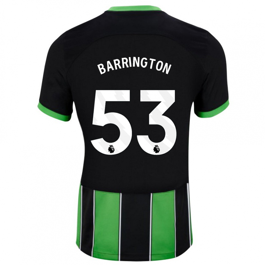 Vaikiškas Luca Barrington #53 Juoda Žalia Išvykos Marškinėliai 2023/24 T-Shirt