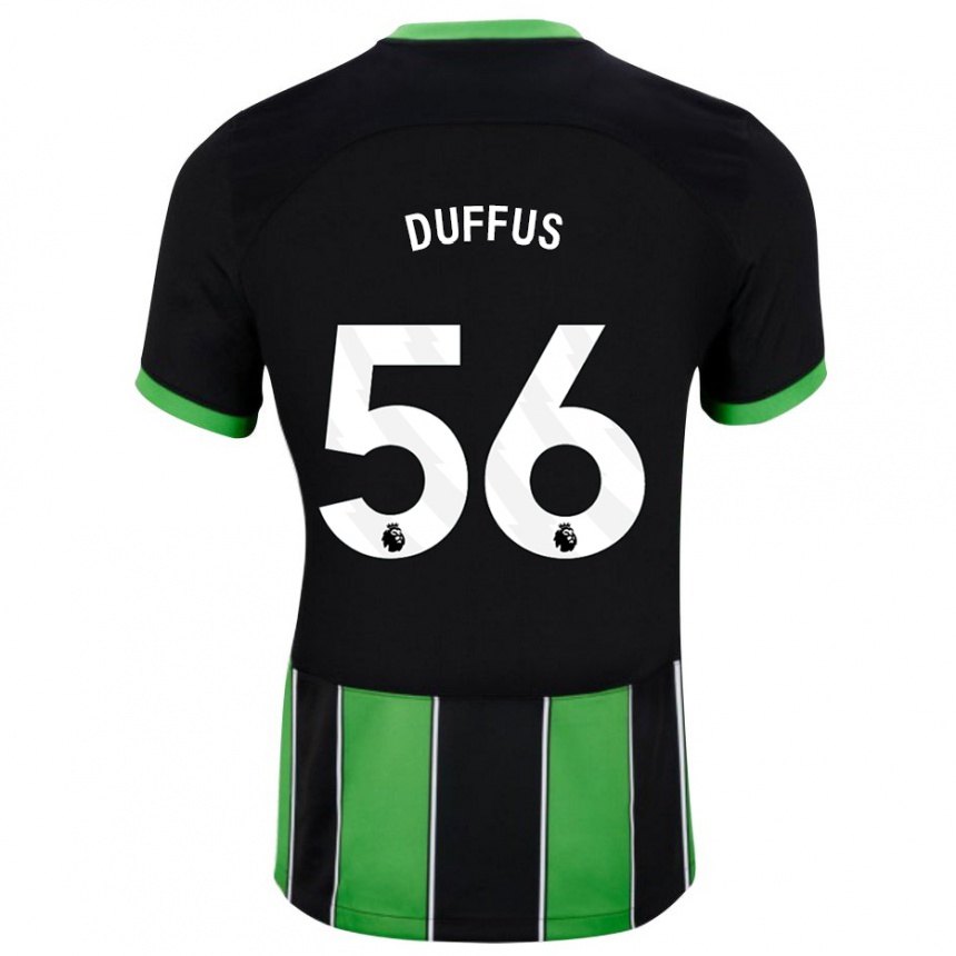 Vaikiškas Josh Duffus #56 Juoda Žalia Išvykos Marškinėliai 2023/24 T-Shirt