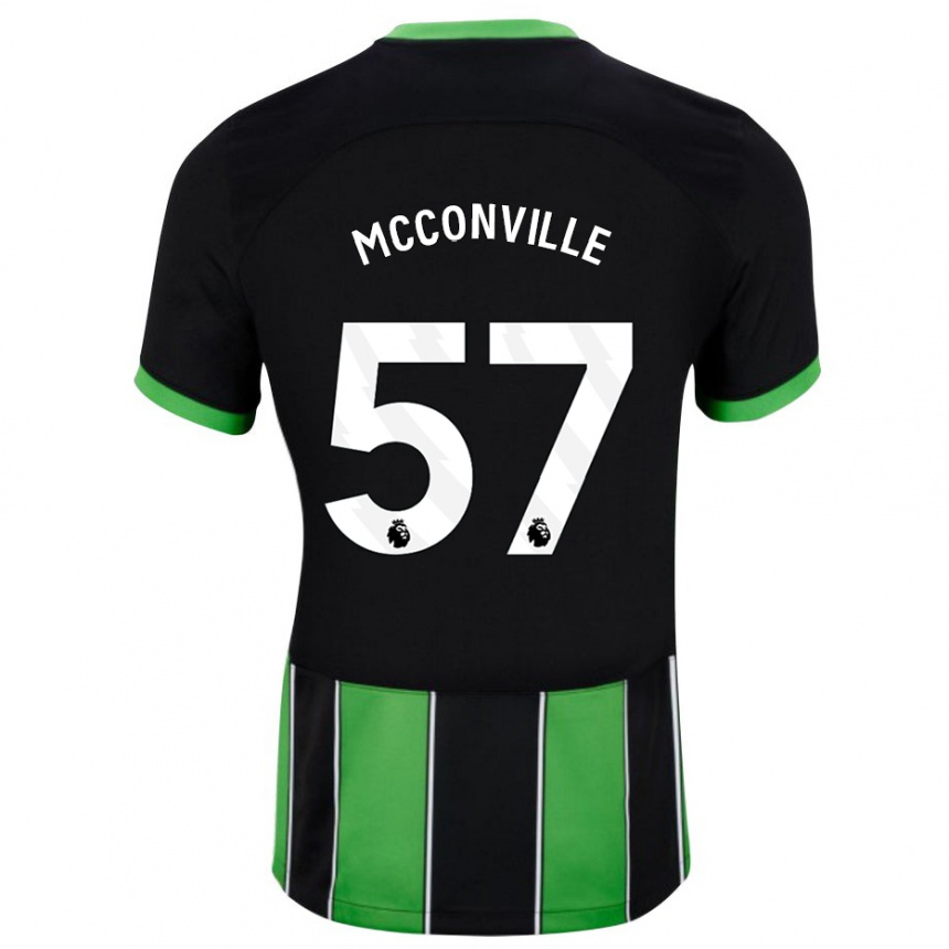 Vaikiškas Ruairi Mcconville #57 Juoda Žalia Išvykos Marškinėliai 2023/24 T-Shirt