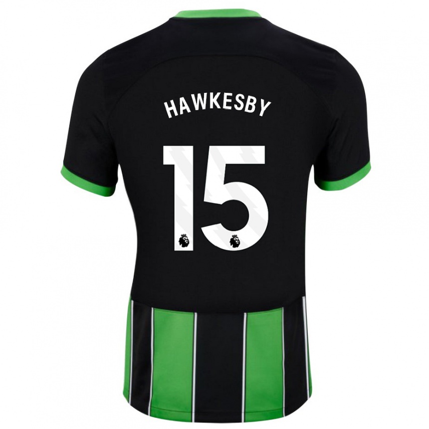 Vaikiškas Mackenzie Hawkesby #15 Juoda Žalia Išvykos Marškinėliai 2023/24 T-Shirt