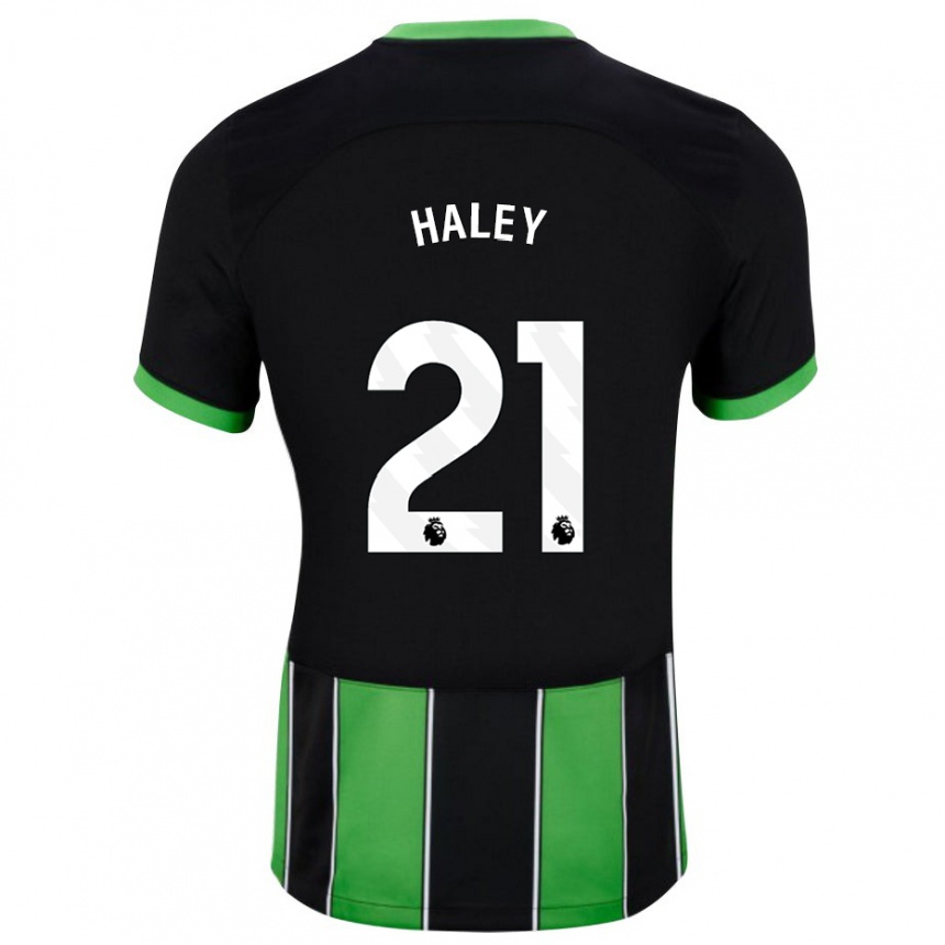 Vaikiškas Madison Haley #21 Juoda Žalia Išvykos Marškinėliai 2023/24 T-Shirt