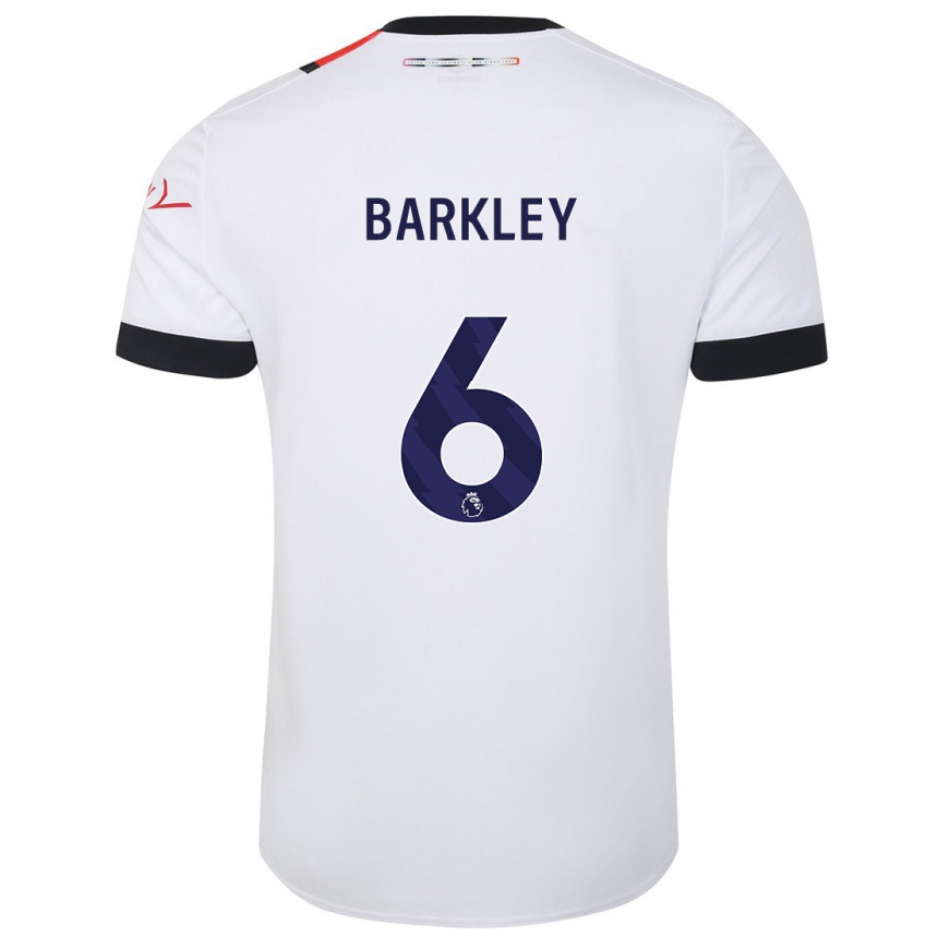 Vaikiškas Ross Barkley #6 Baltas Išvykos Marškinėliai 2023/24 T-Shirt