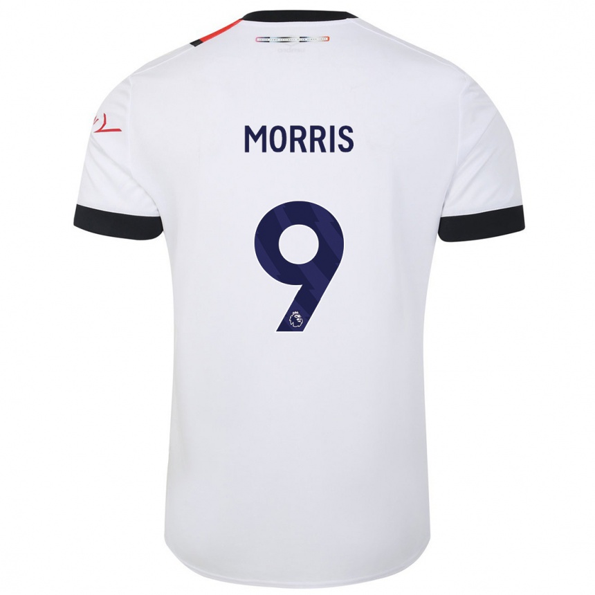 Vaikiškas Carlton Morris #9 Baltas Išvykos Marškinėliai 2023/24 T-Shirt