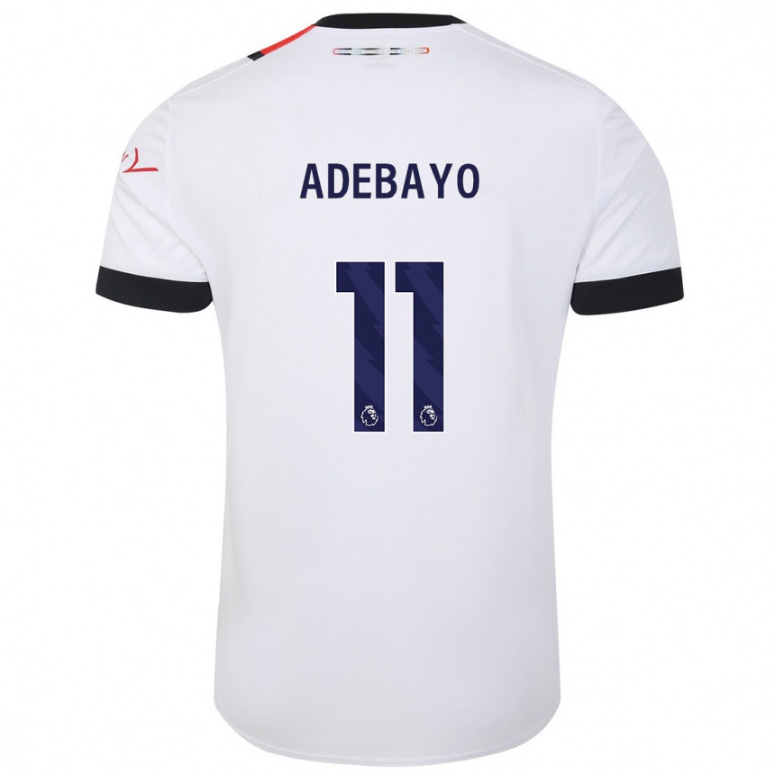 Vaikiškas Elijah Adebayo #11 Baltas Išvykos Marškinėliai 2023/24 T-Shirt