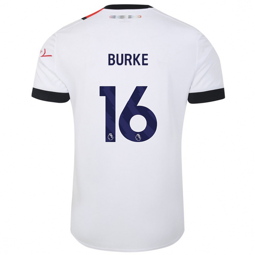 Vaikiškas Reece Burke #16 Baltas Išvykos Marškinėliai 2023/24 T-Shirt