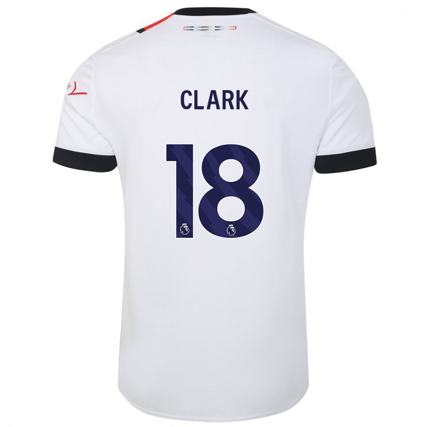 Vaikiškas Jordan Clark #18 Baltas Išvykos Marškinėliai 2023/24 T-Shirt