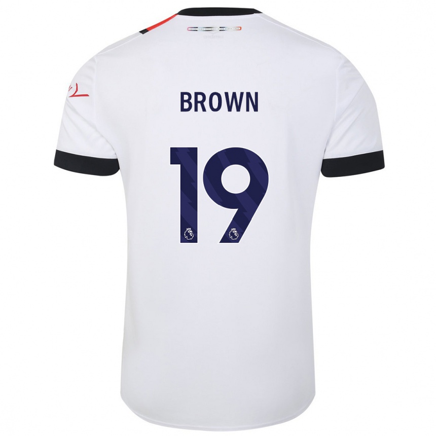 Vaikiškas Jacob Brown #19 Baltas Išvykos Marškinėliai 2023/24 T-Shirt