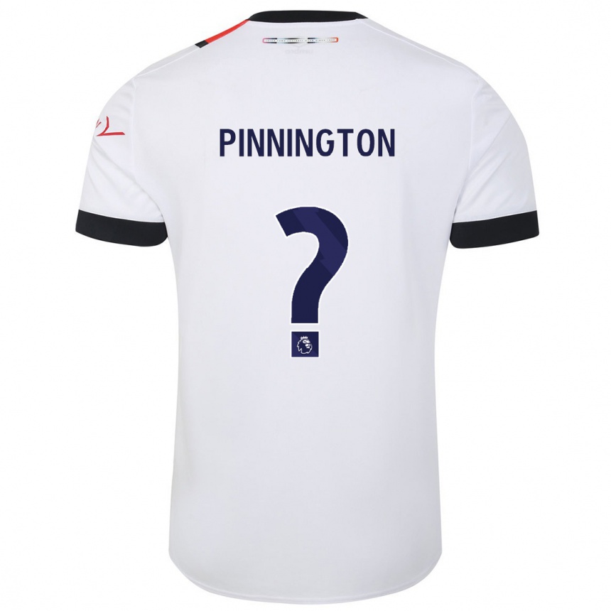 Vaikiškas Jacob Pinnington #0 Baltas Išvykos Marškinėliai 2023/24 T-Shirt