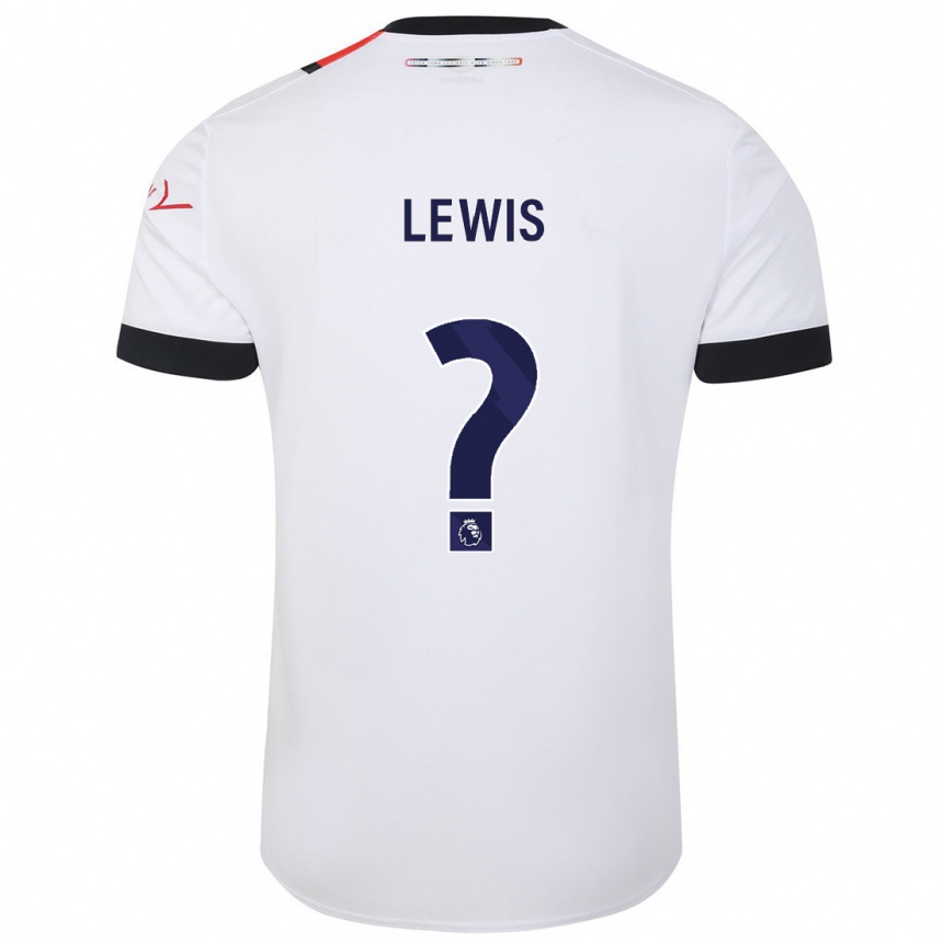 Vaikiškas Millar Matthews-Lewis #0 Baltas Išvykos Marškinėliai 2023/24 T-Shirt
