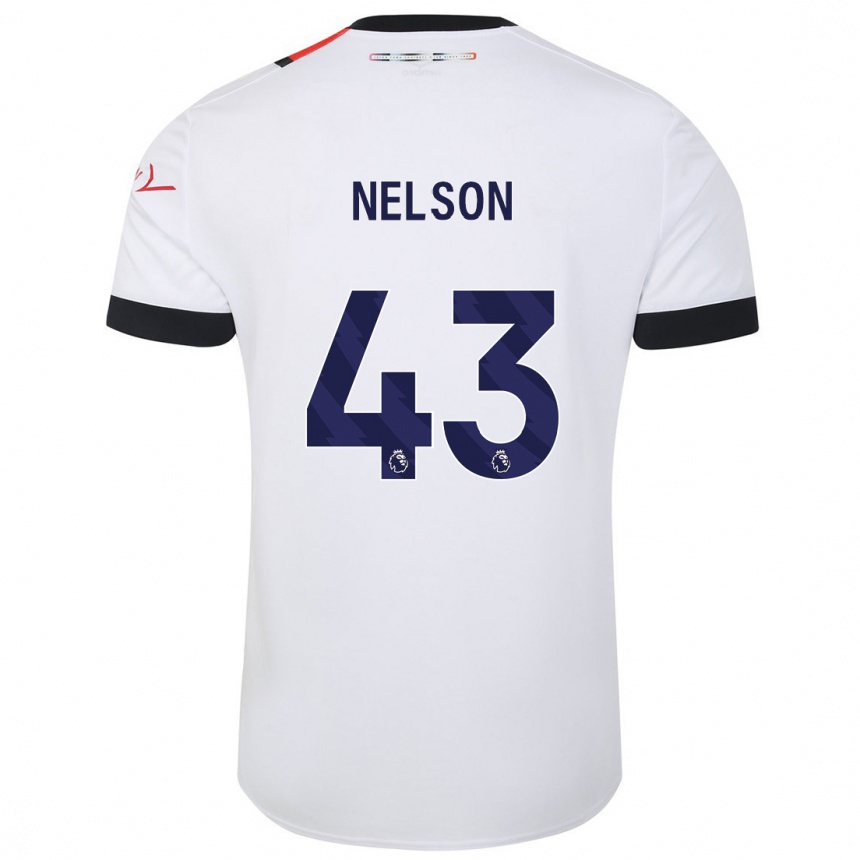 Vaikiškas Zack Nelson #43 Baltas Išvykos Marškinėliai 2023/24 T-Shirt