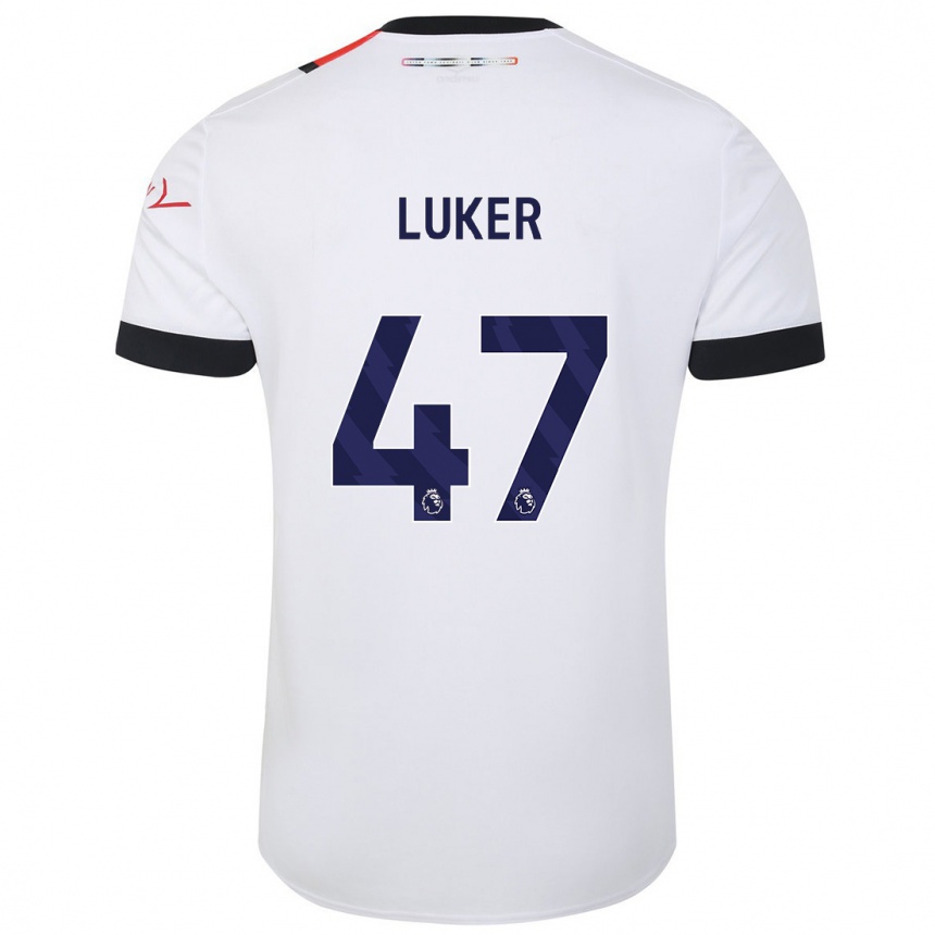 Vaikiškas Jayden Luker #47 Baltas Išvykos Marškinėliai 2023/24 T-Shirt