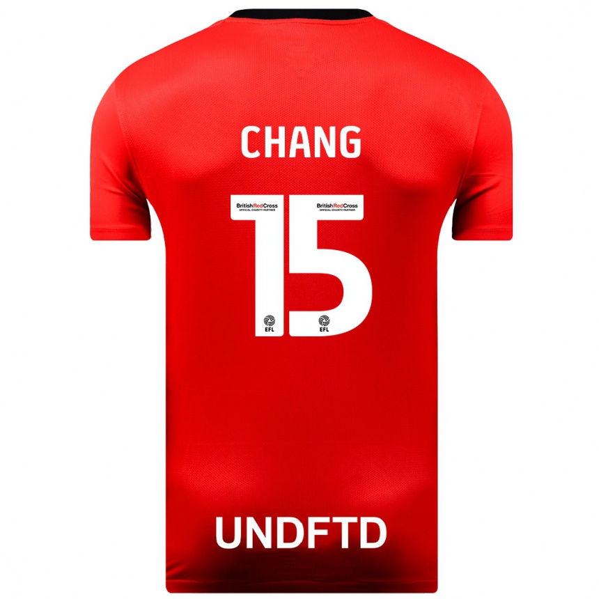 Vaikiškas Alfie Chang #15 Raudona Išvykos Marškinėliai 2023/24 T-Shirt