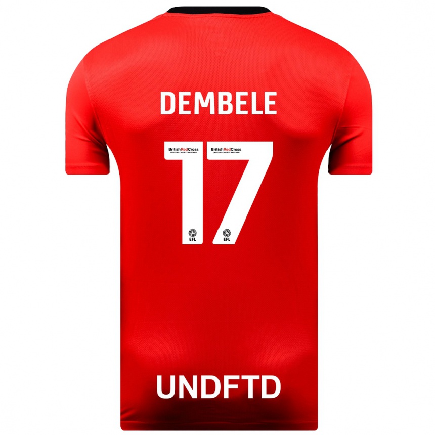 Vaikiškas Siriki Dembélé #17 Raudona Išvykos Marškinėliai 2023/24 T-Shirt