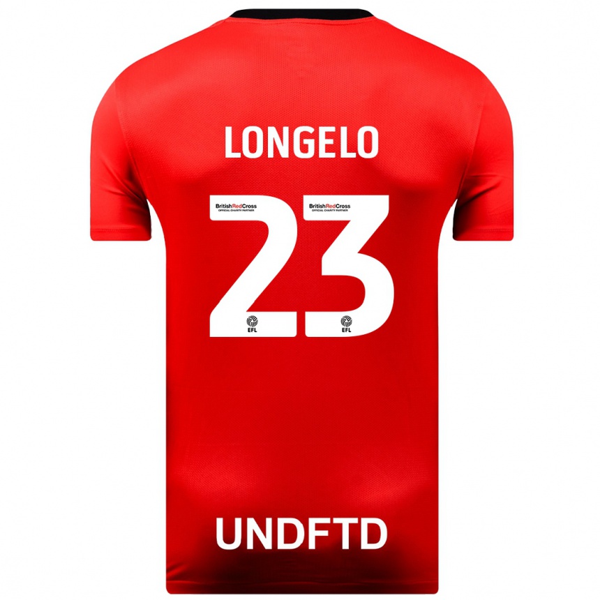 Vaikiškas Emmanuel Longelo #23 Raudona Išvykos Marškinėliai 2023/24 T-Shirt