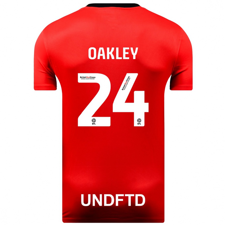 Vaikiškas Marcel Oakley #24 Raudona Išvykos Marškinėliai 2023/24 T-Shirt