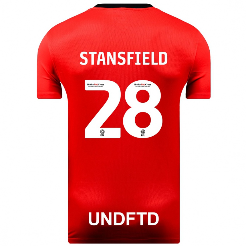 Vaikiškas Jay Stansfield #28 Raudona Išvykos Marškinėliai 2023/24 T-Shirt