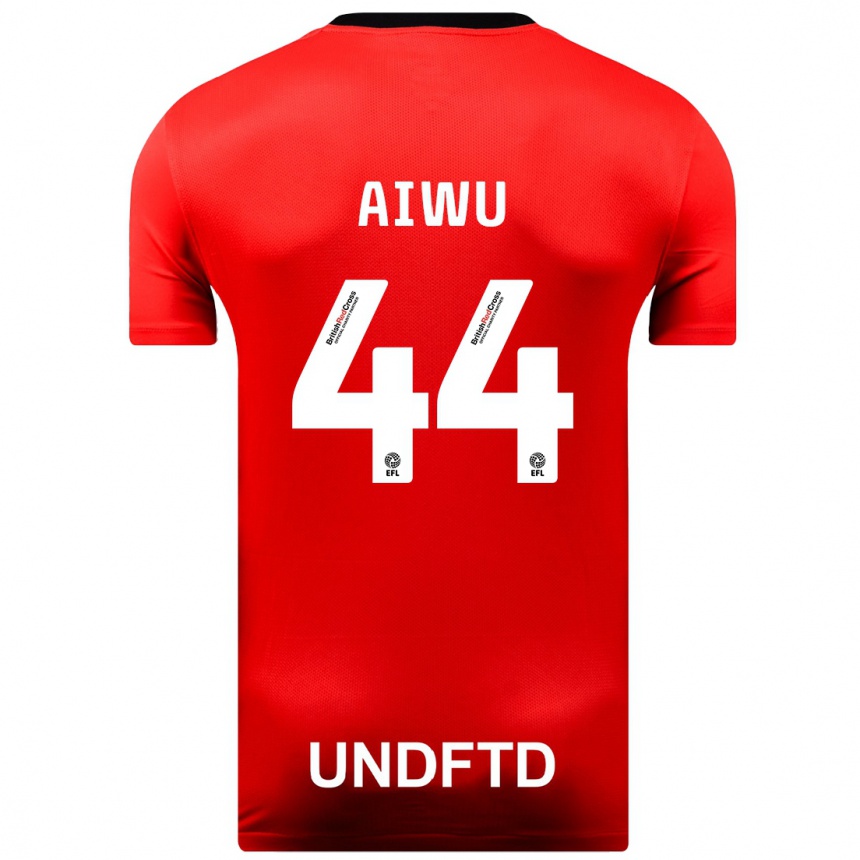 Vaikiškas Emanuel Aiwu #44 Raudona Išvykos Marškinėliai 2023/24 T-Shirt