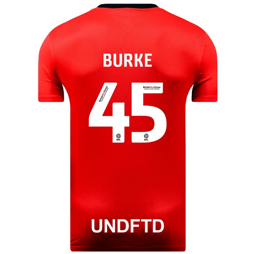 Vaikiškas Oliver Burke #45 Raudona Išvykos Marškinėliai 2023/24 T-Shirt