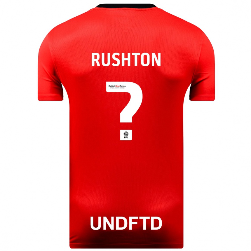 Vaikiškas Niall Rushton #0 Raudona Išvykos Marškinėliai 2023/24 T-Shirt