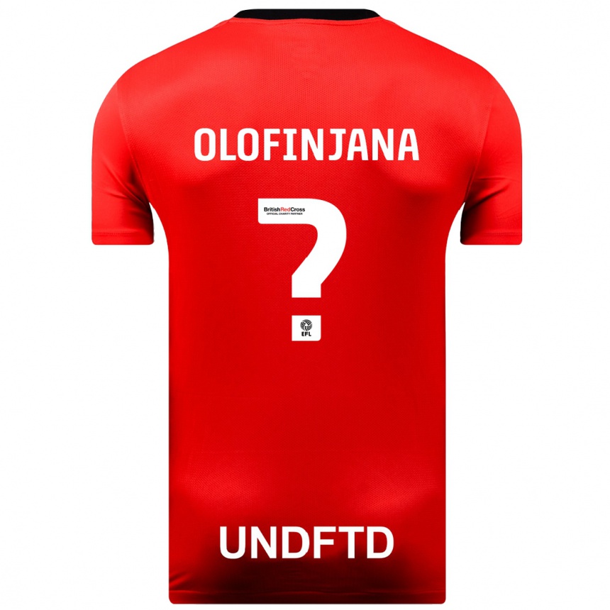 Vaikiškas Femi Olofinjana #0 Raudona Išvykos Marškinėliai 2023/24 T-Shirt