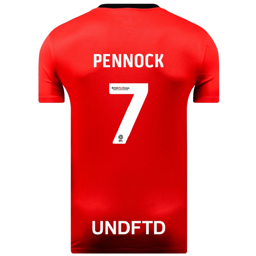 Vaikiškas Jade Pennock #7 Raudona Išvykos Marškinėliai 2023/24 T-Shirt