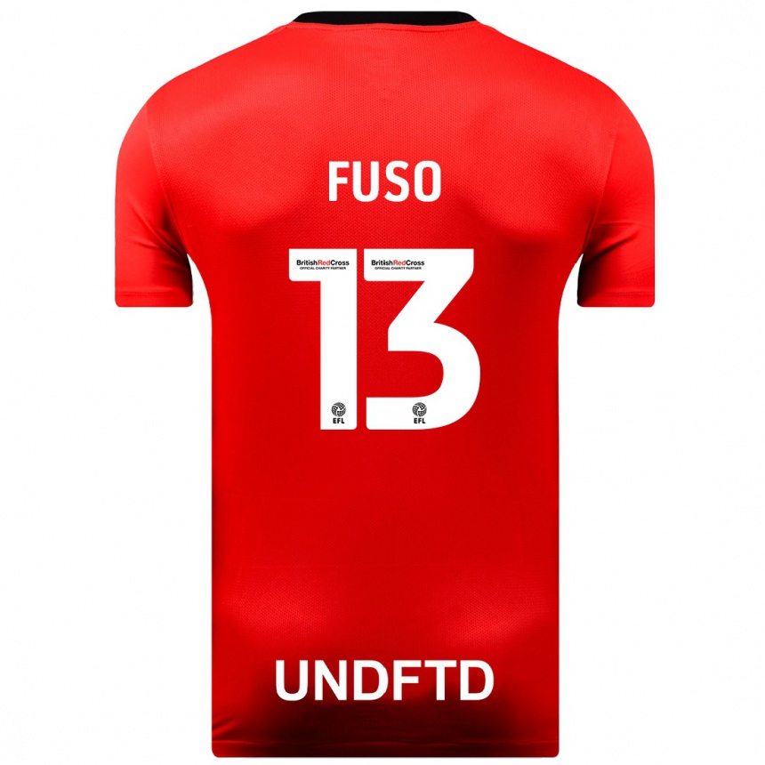 Vaikiškas Ivana Fuso #13 Raudona Išvykos Marškinėliai 2023/24 T-Shirt