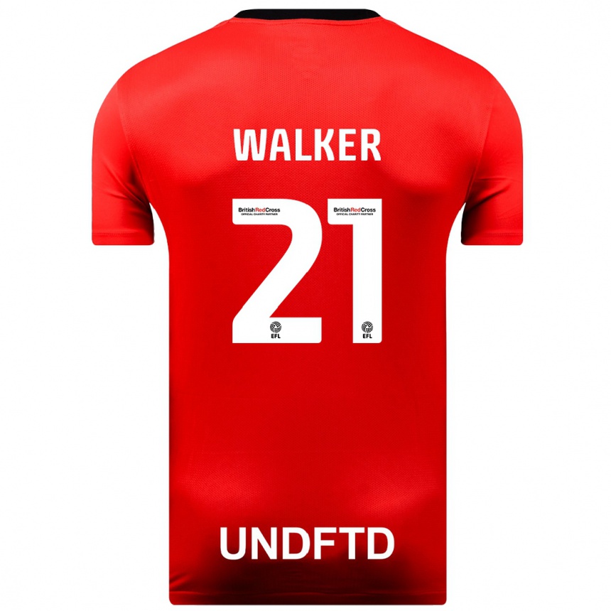 Vaikiškas Claudia Walker #21 Raudona Išvykos Marškinėliai 2023/24 T-Shirt