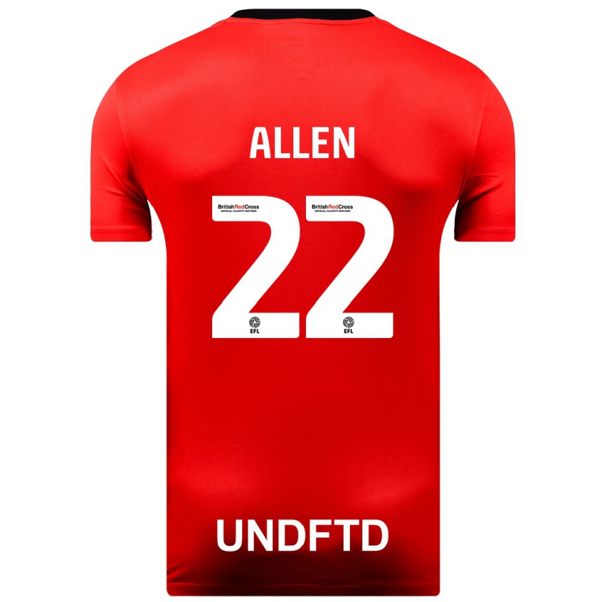 Vaikiškas Remi Allen #22 Raudona Išvykos Marškinėliai 2023/24 T-Shirt