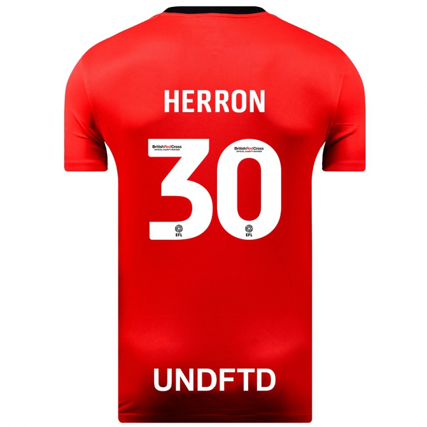 Vaikiškas Neve Herron #30 Raudona Išvykos Marškinėliai 2023/24 T-Shirt