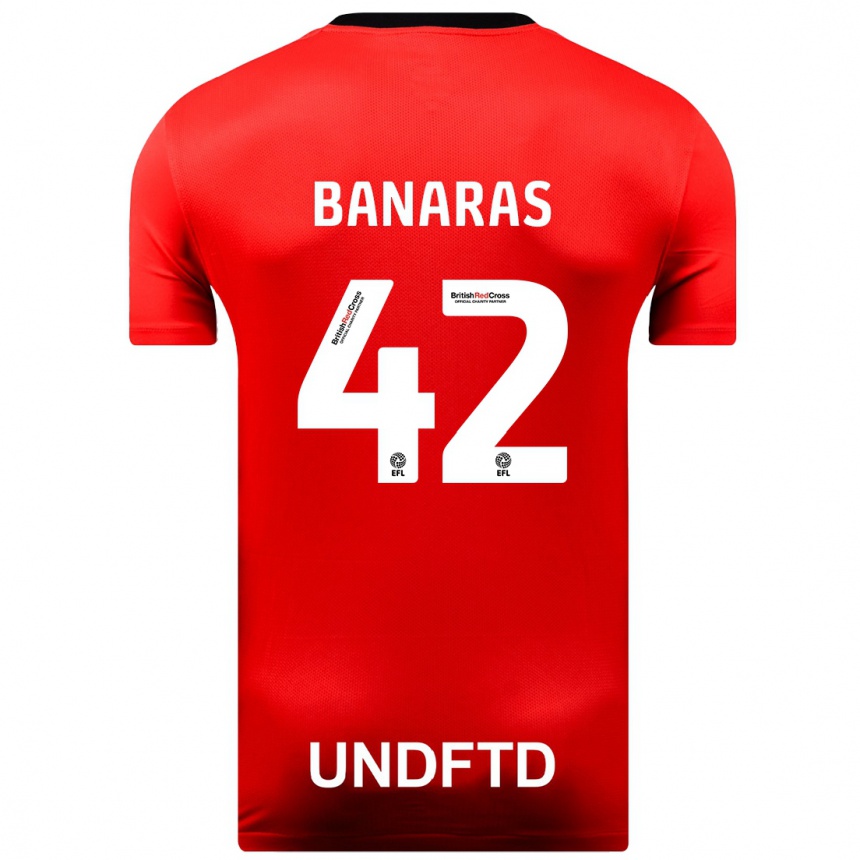 Vaikiškas Layla Banaras #42 Raudona Išvykos Marškinėliai 2023/24 T-Shirt