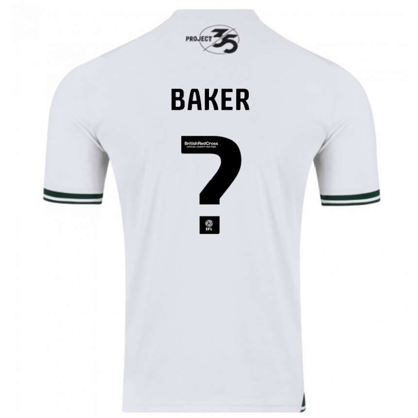 Vaikiškas Zak Baker #0 Baltas Išvykos Marškinėliai 2023/24 T-Shirt