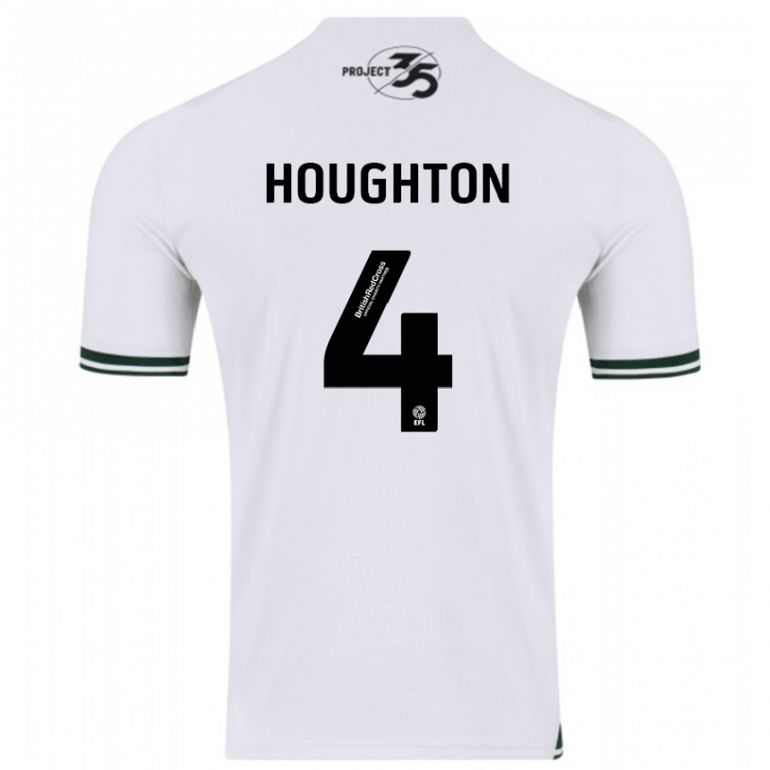 Vaikiškas Jordan Houghton #4 Baltas Išvykos Marškinėliai 2023/24 T-Shirt