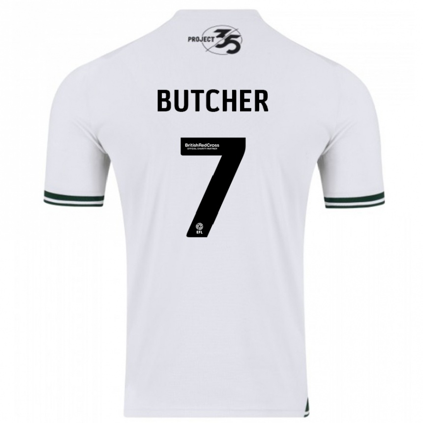 Vaikiškas Matt Butcher #7 Baltas Išvykos Marškinėliai 2023/24 T-Shirt