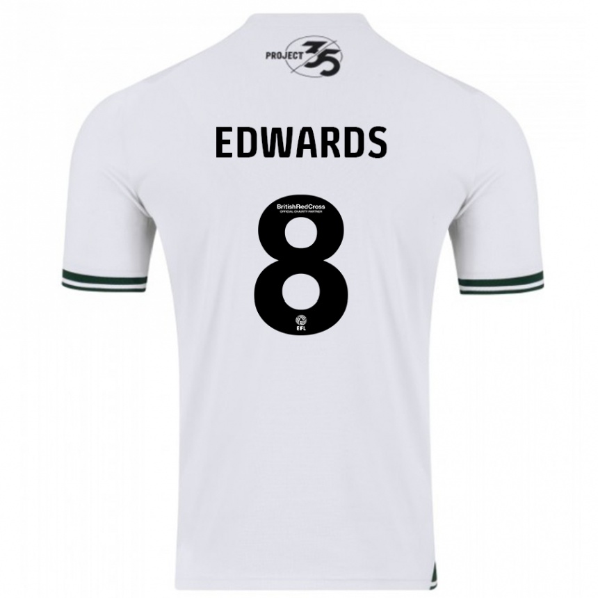 Vaikiškas Joe Edwards #8 Baltas Išvykos Marškinėliai 2023/24 T-Shirt