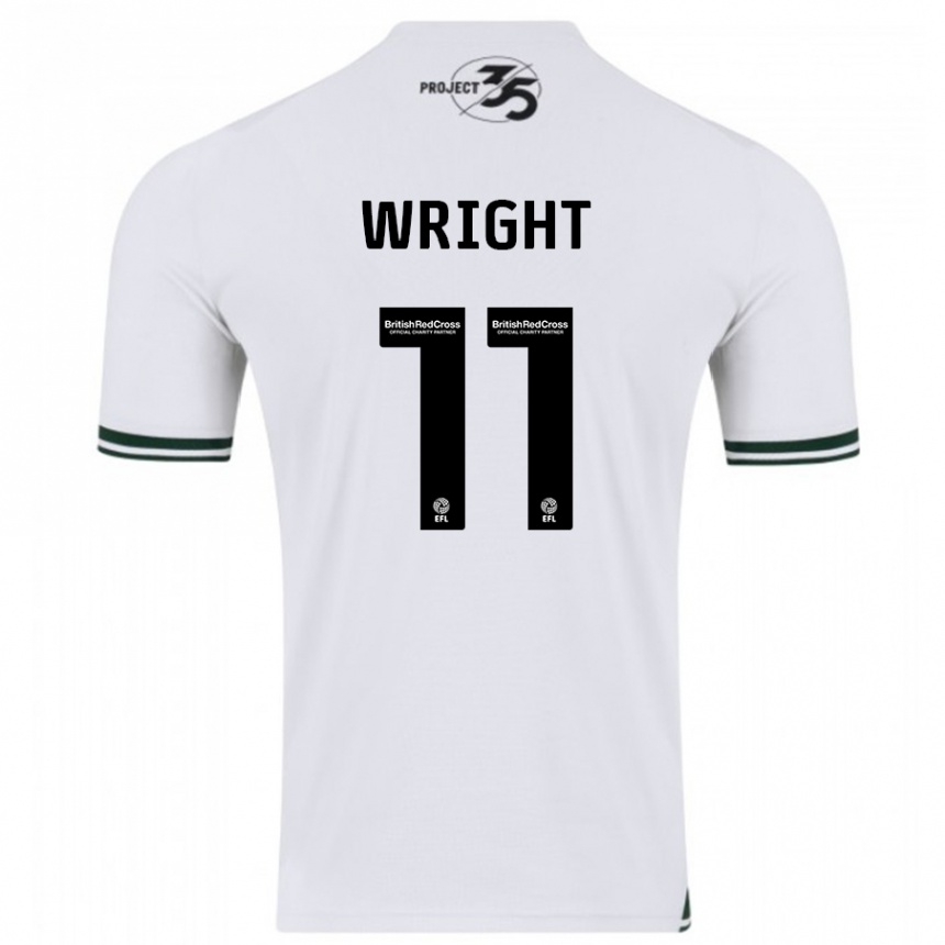 Vaikiškas Callum Wright #11 Baltas Išvykos Marškinėliai 2023/24 T-Shirt