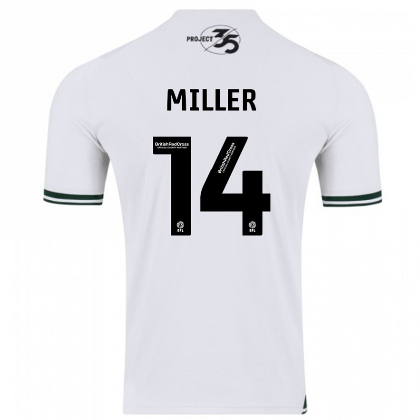 Vaikiškas Mickel Miller #14 Baltas Išvykos Marškinėliai 2023/24 T-Shirt