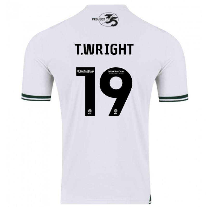 Vaikiškas Tyreik Wright #19 Baltas Išvykos Marškinėliai 2023/24 T-Shirt