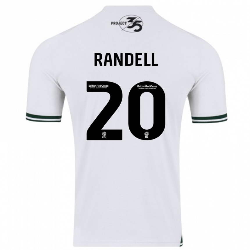 Vaikiškas Adam Randell #20 Baltas Išvykos Marškinėliai 2023/24 T-Shirt