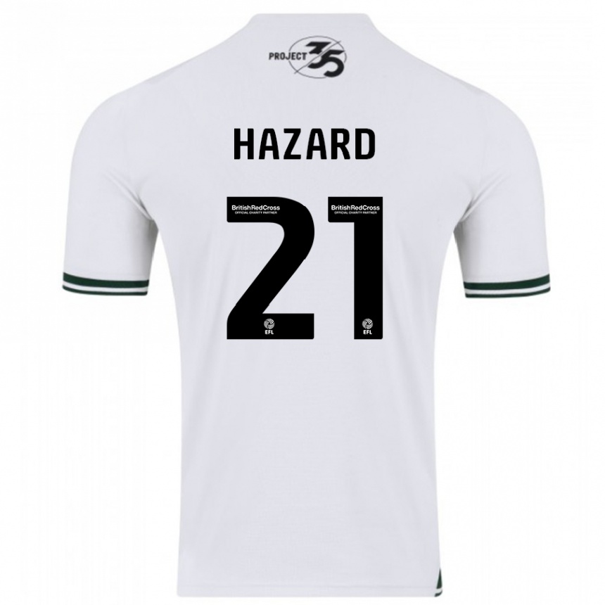 Vaikiškas Conor Hazard #21 Baltas Išvykos Marškinėliai 2023/24 T-Shirt
