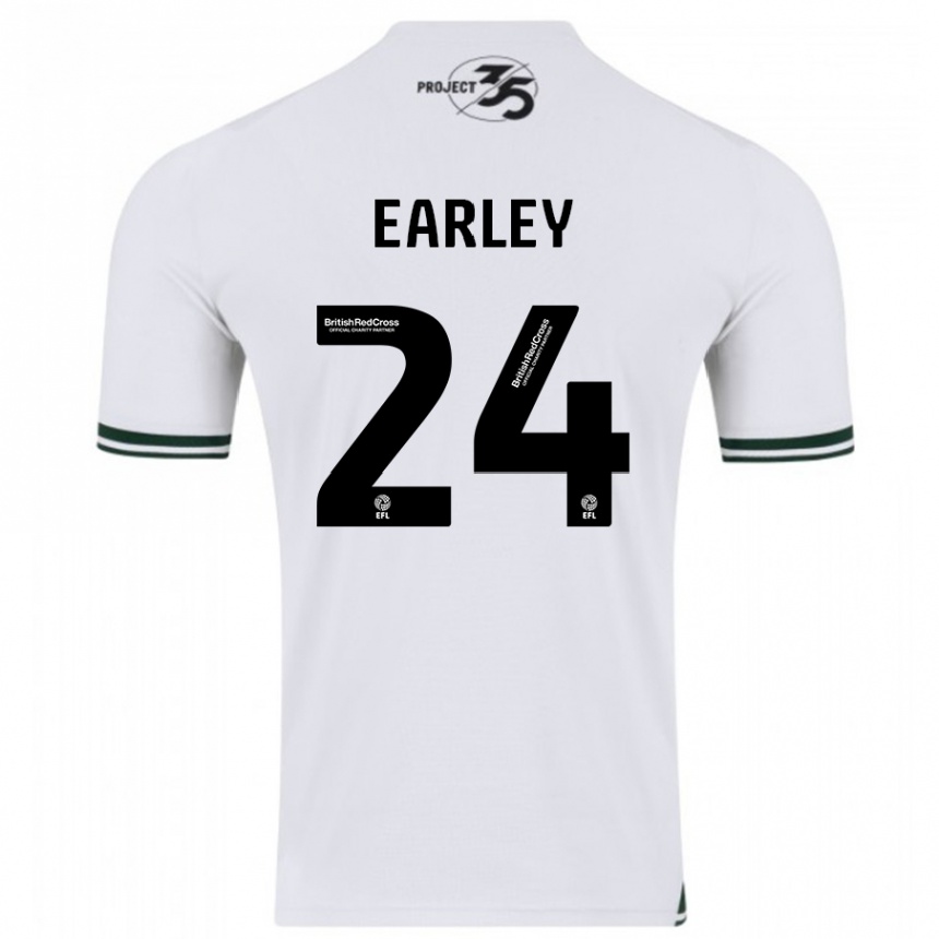 Vaikiškas Saxon Earley #24 Baltas Išvykos Marškinėliai 2023/24 T-Shirt